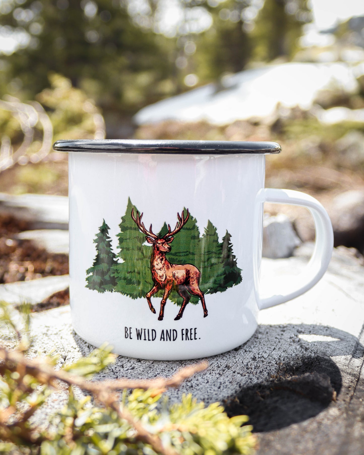 Emailletasse - Be Wild and Free