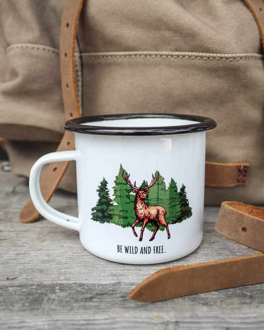 Emailletasse - Be Wild and Free